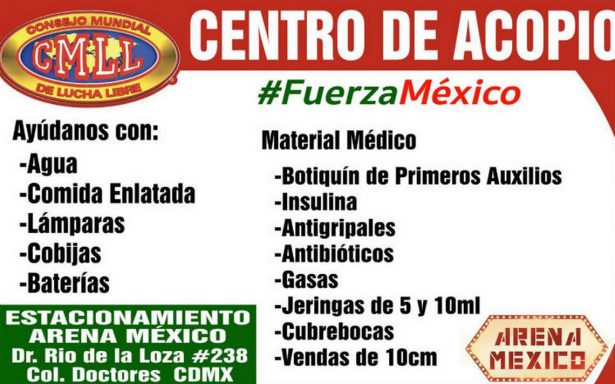 Boxeo y lucha libre cierran filas por los afectados del sismo