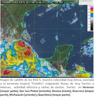 Continúa la alerta roja en Puebla, Tlaxcala, Hidalgo y Veracruz