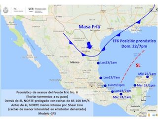 Se mantiene “Alerta Gris” por Frente Frió No. 6