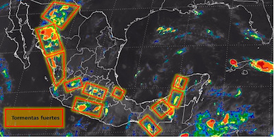 SMN pronosticó tormentas puntuales muy fuertes para Veracruz